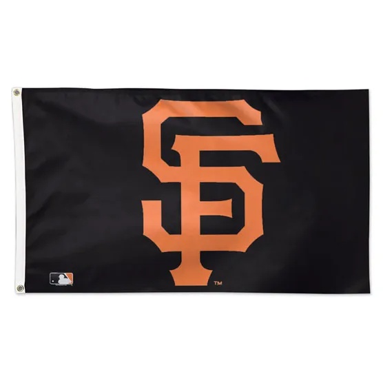 San Francisco Giants Deluxe Black Primary Logo Flag 3x5'