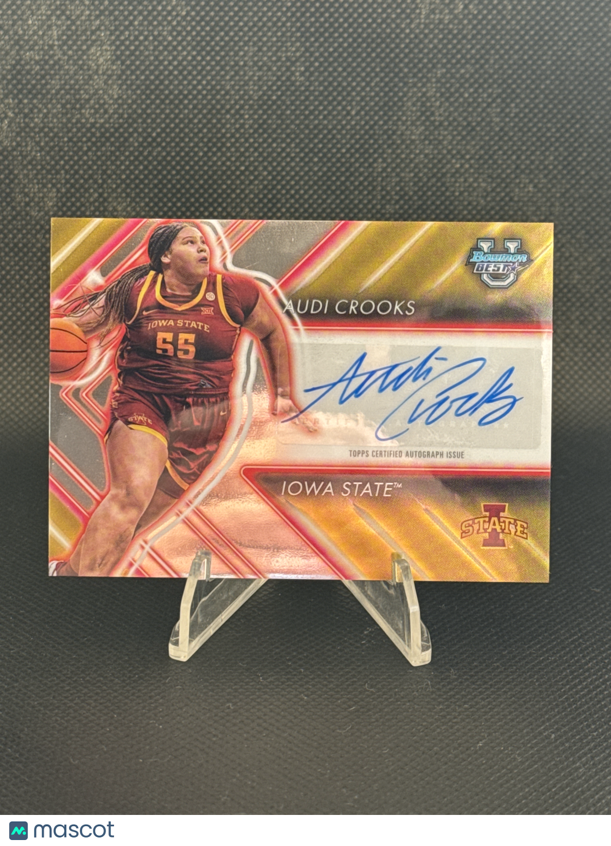 2025 Bowman University's Best Audi Crooks #PAA-AC Possession Arrow Autograph
