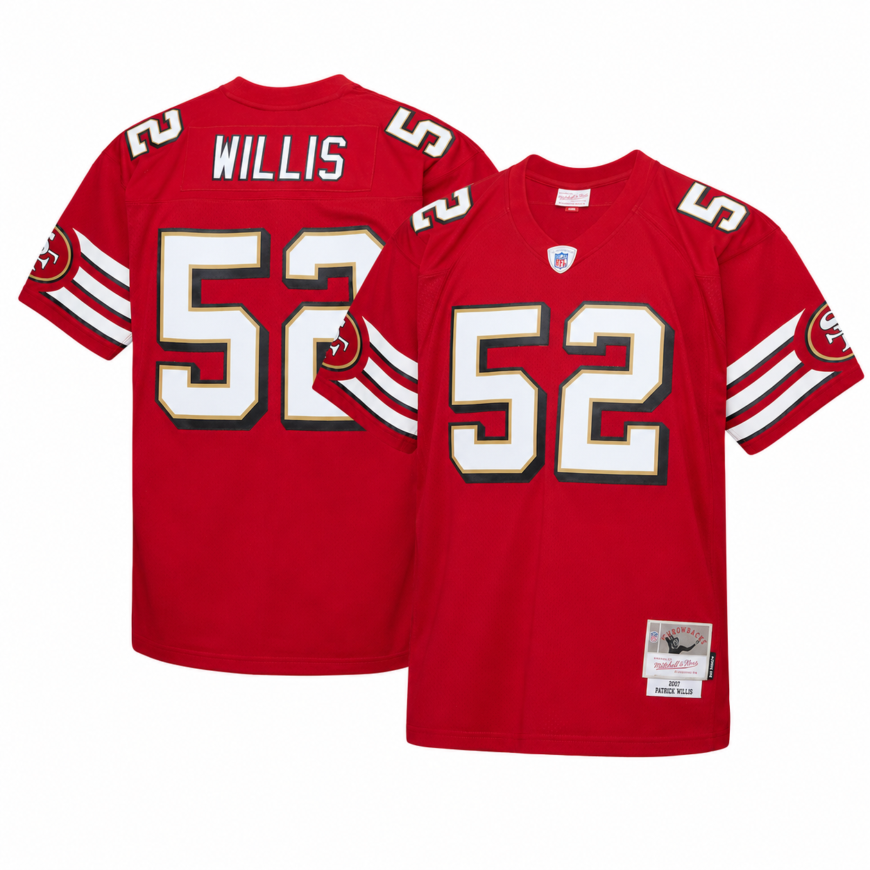San Francisco 49ers 2007 Patrick Willis Mitchell and Ness Red Jersey