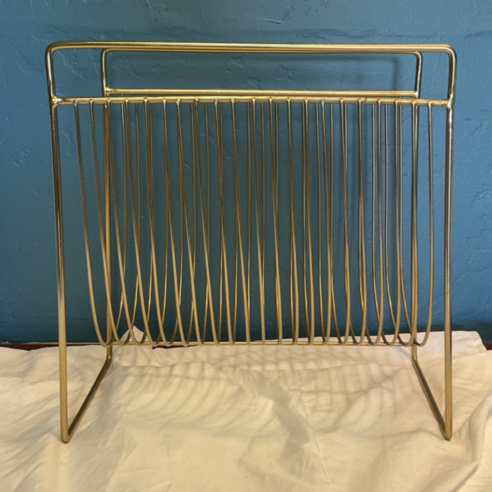 Gold Tone Vinyl Record Holder