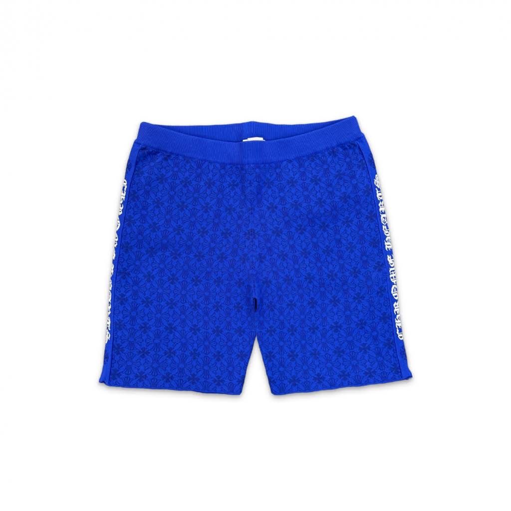Motif Print Biker Shorts "Blue" (W)