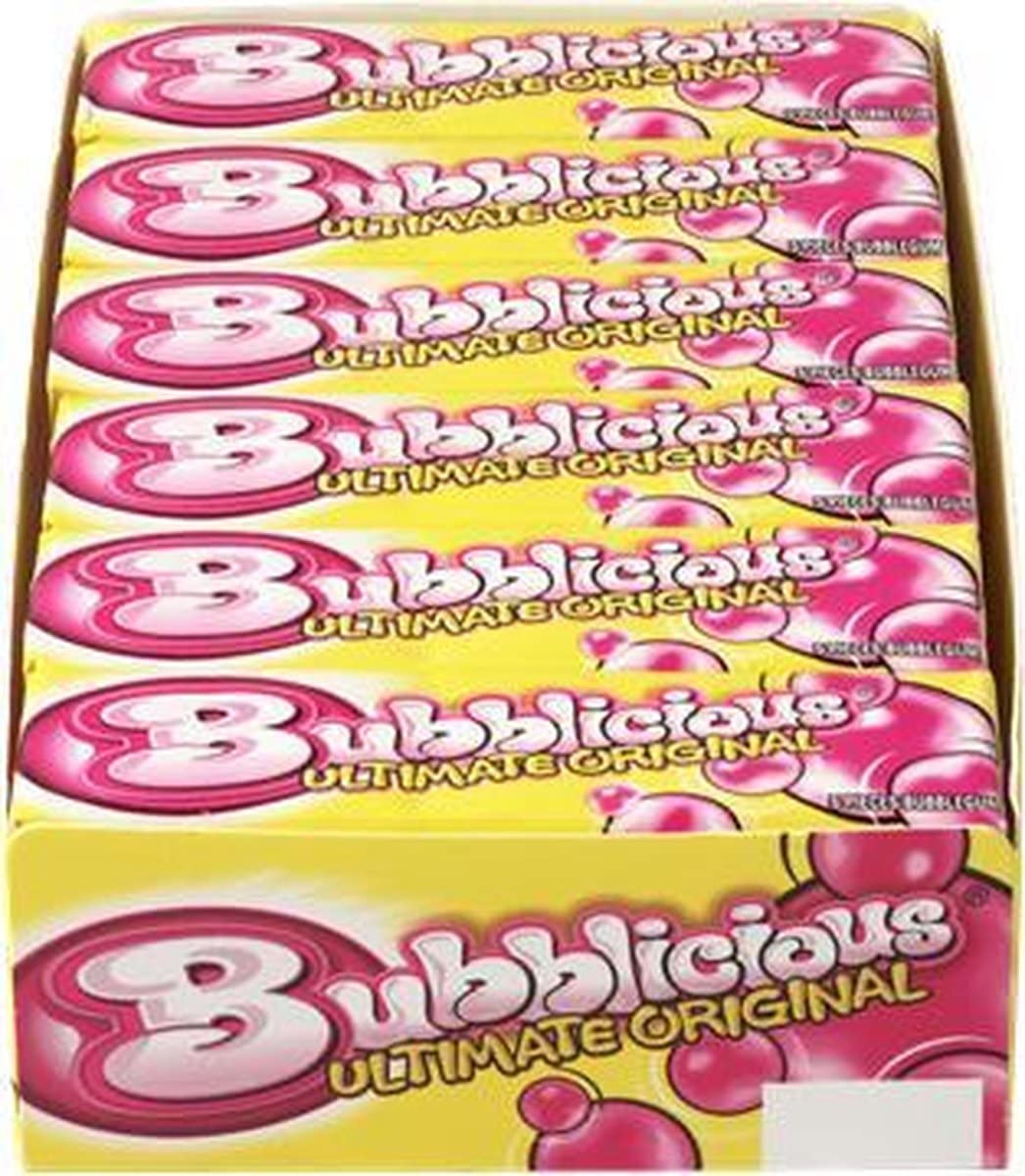 Bubblicious Original Gum 5pc 18 ct Tray