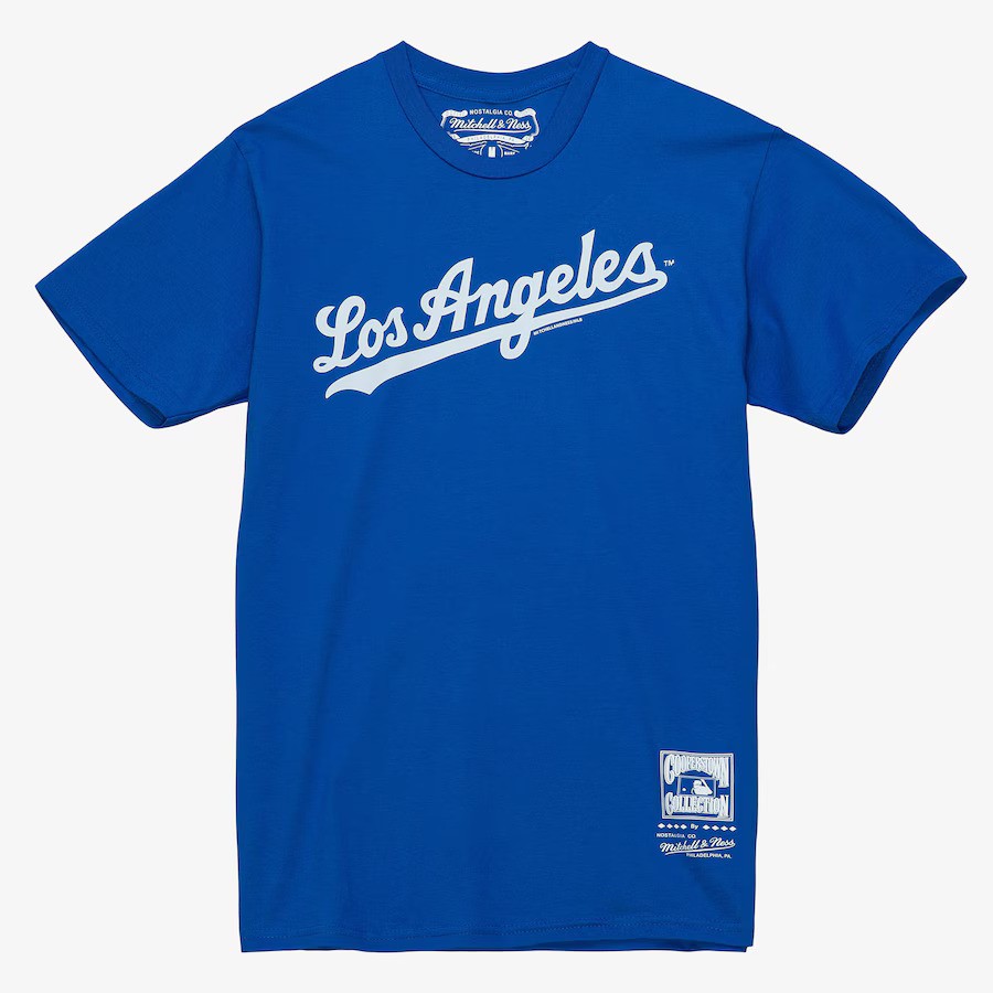 Los Angeles Dodgers Royal Blue Mitchell and Ness City Name Shirt