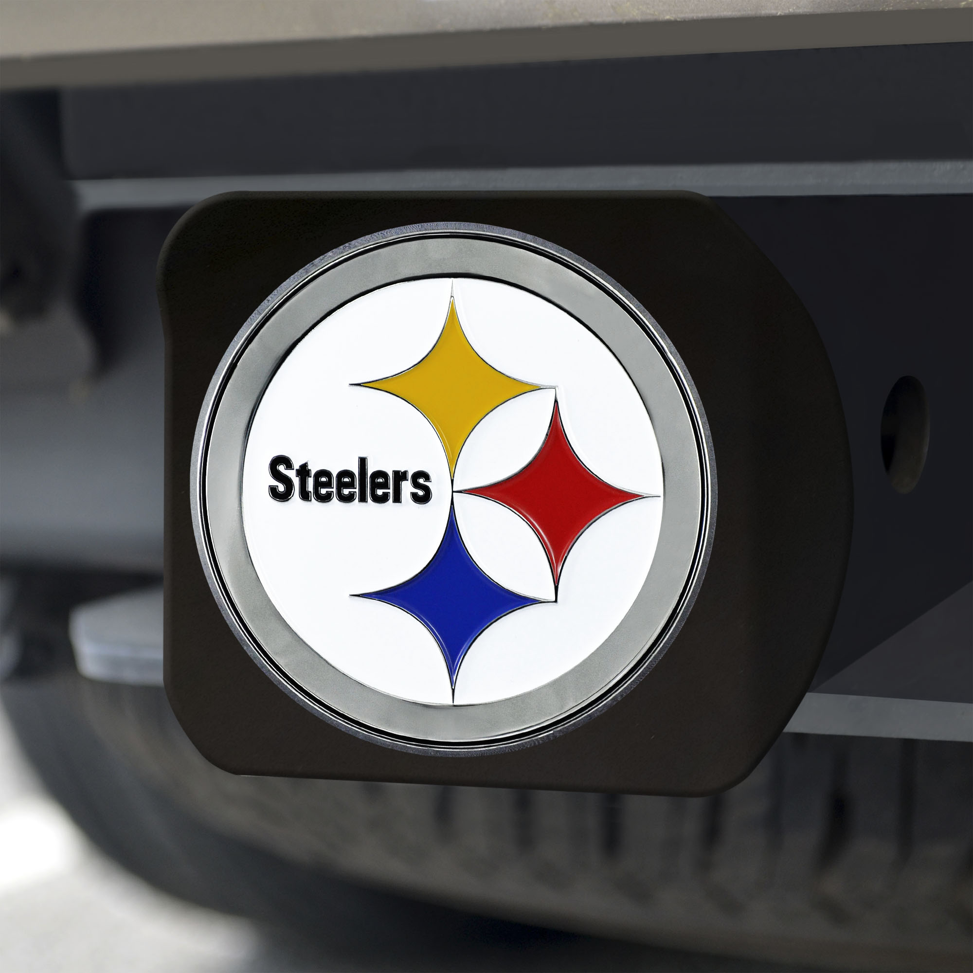 Pittsburgh Steelers Black Chrome Hitch Cover