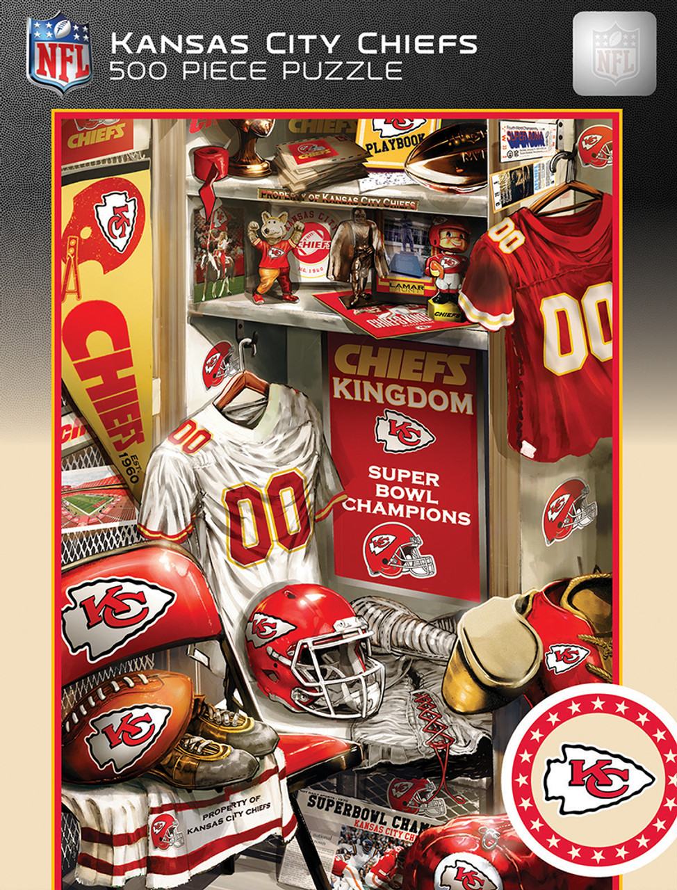 Kansas City Chiefs Iconic Lockeroom Puzzle 500ct