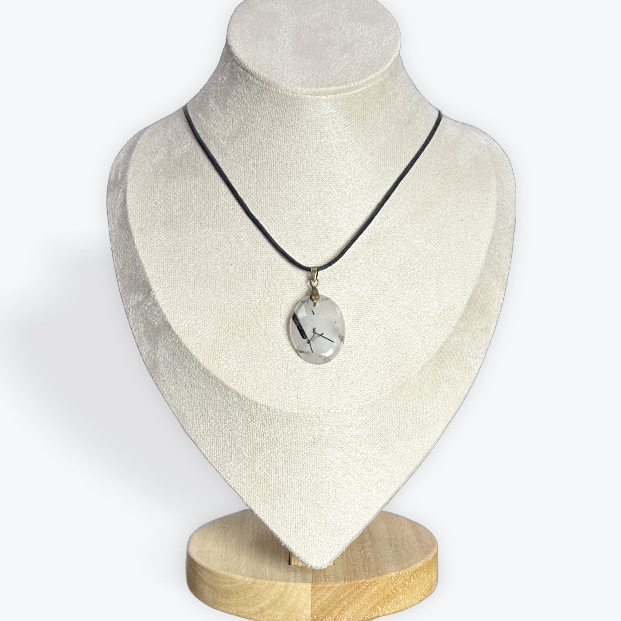 Quartz tourmaline pendentif — stock Valence