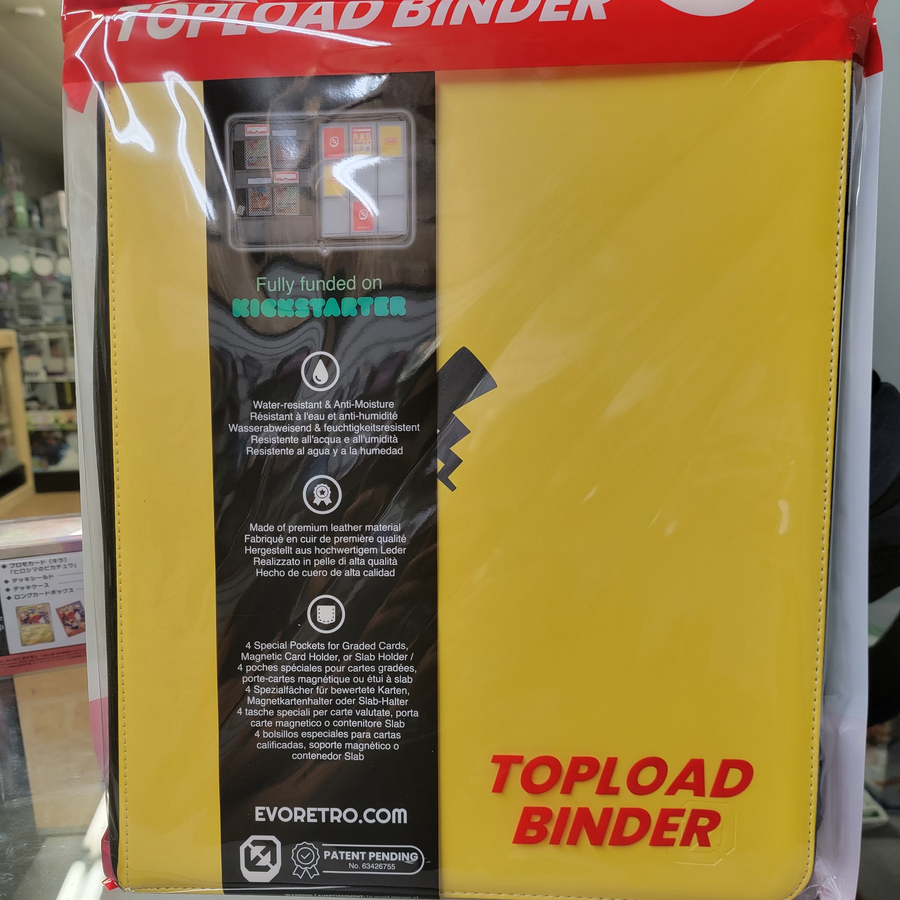 Top Loader Binder Pikachu Style