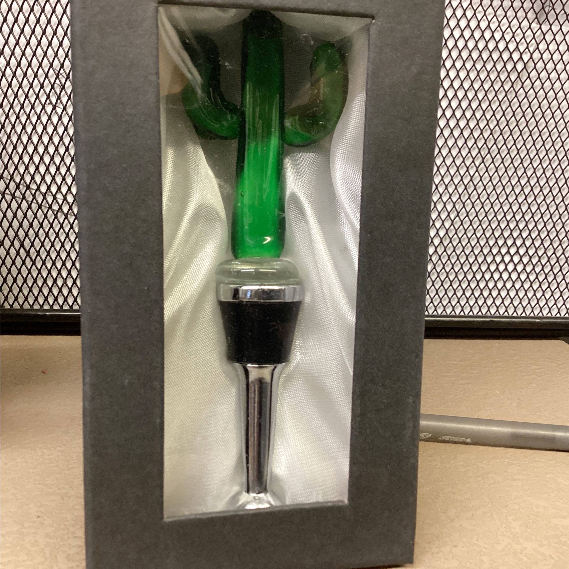 Saguaro Cactus Glass Bottle Stopper