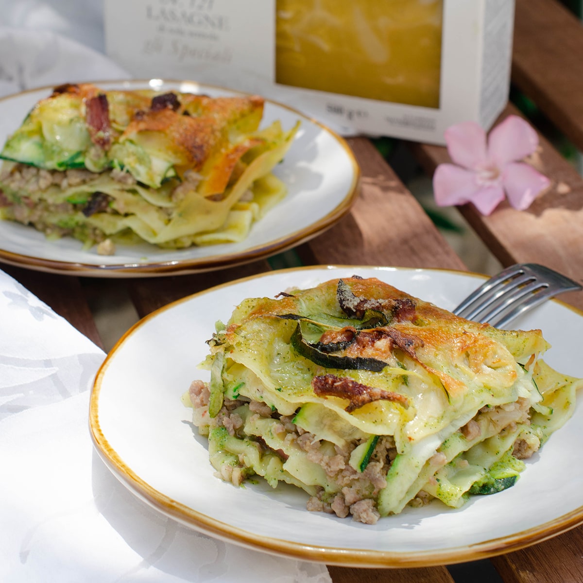 Lasagna zucchini & Italian sausage