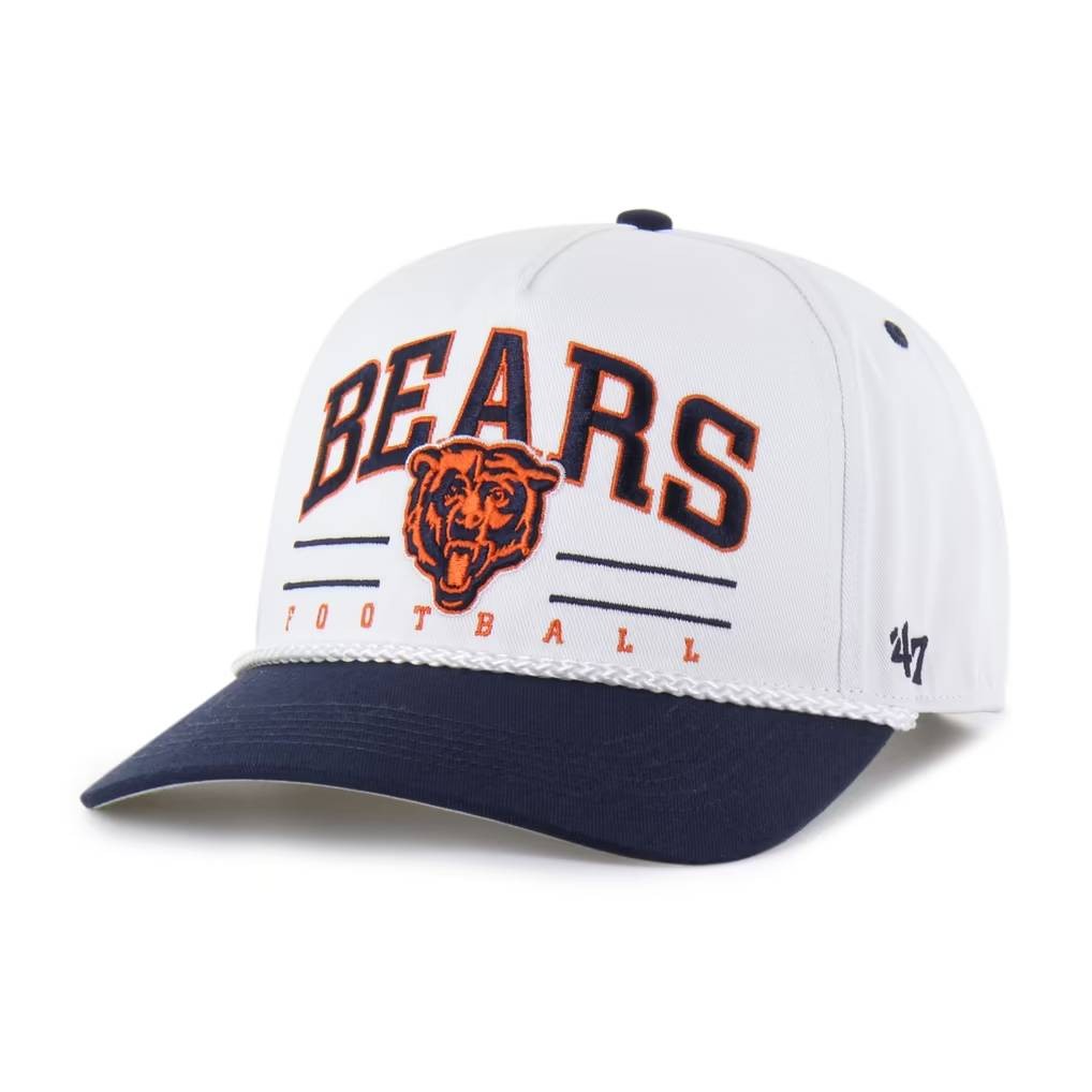 Chicago Bears White/Navy Roscoe TT '47Brand Hitch Snapback Hat