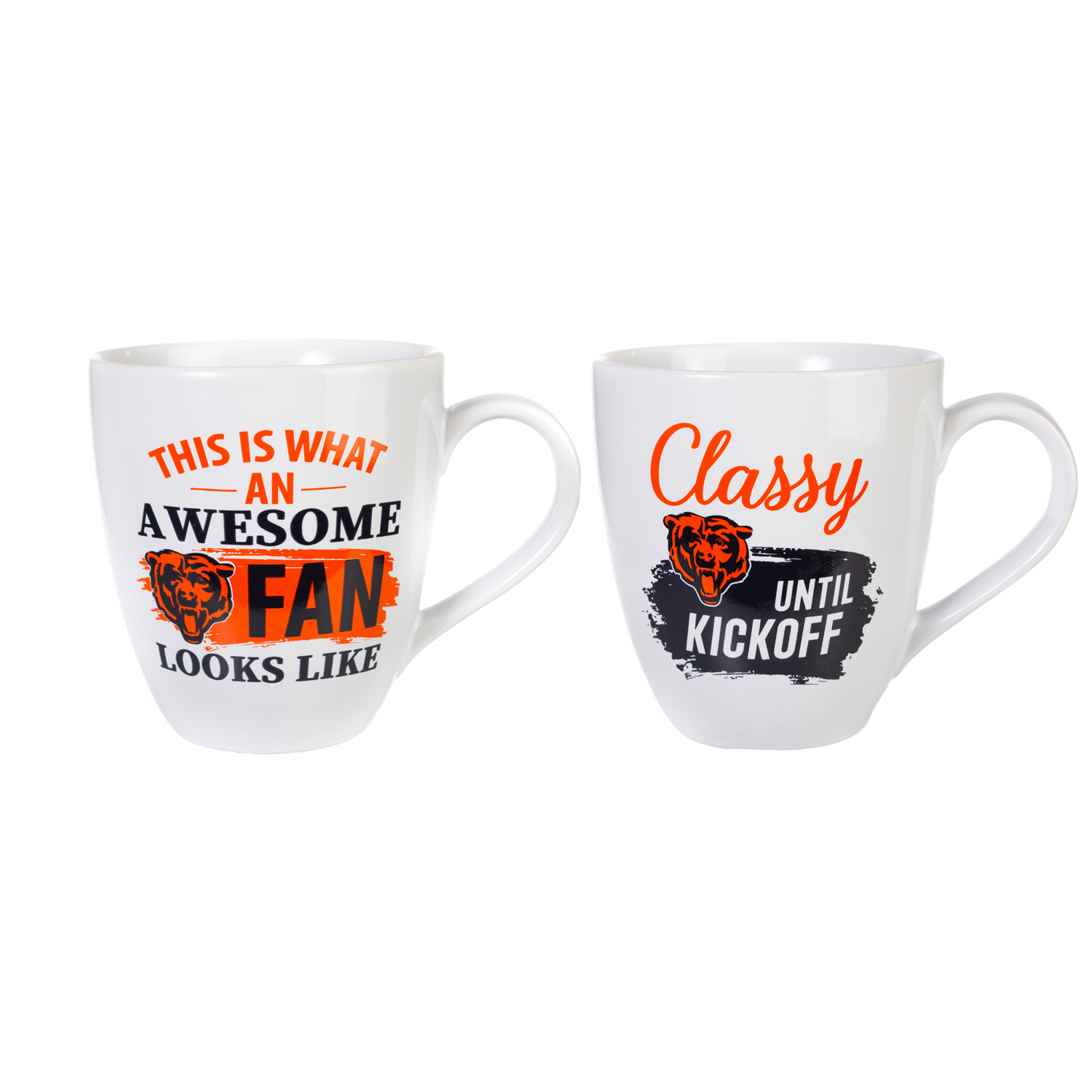 Chicago Bears Ceramic Coffee Mug Set with Box 17oz Each
