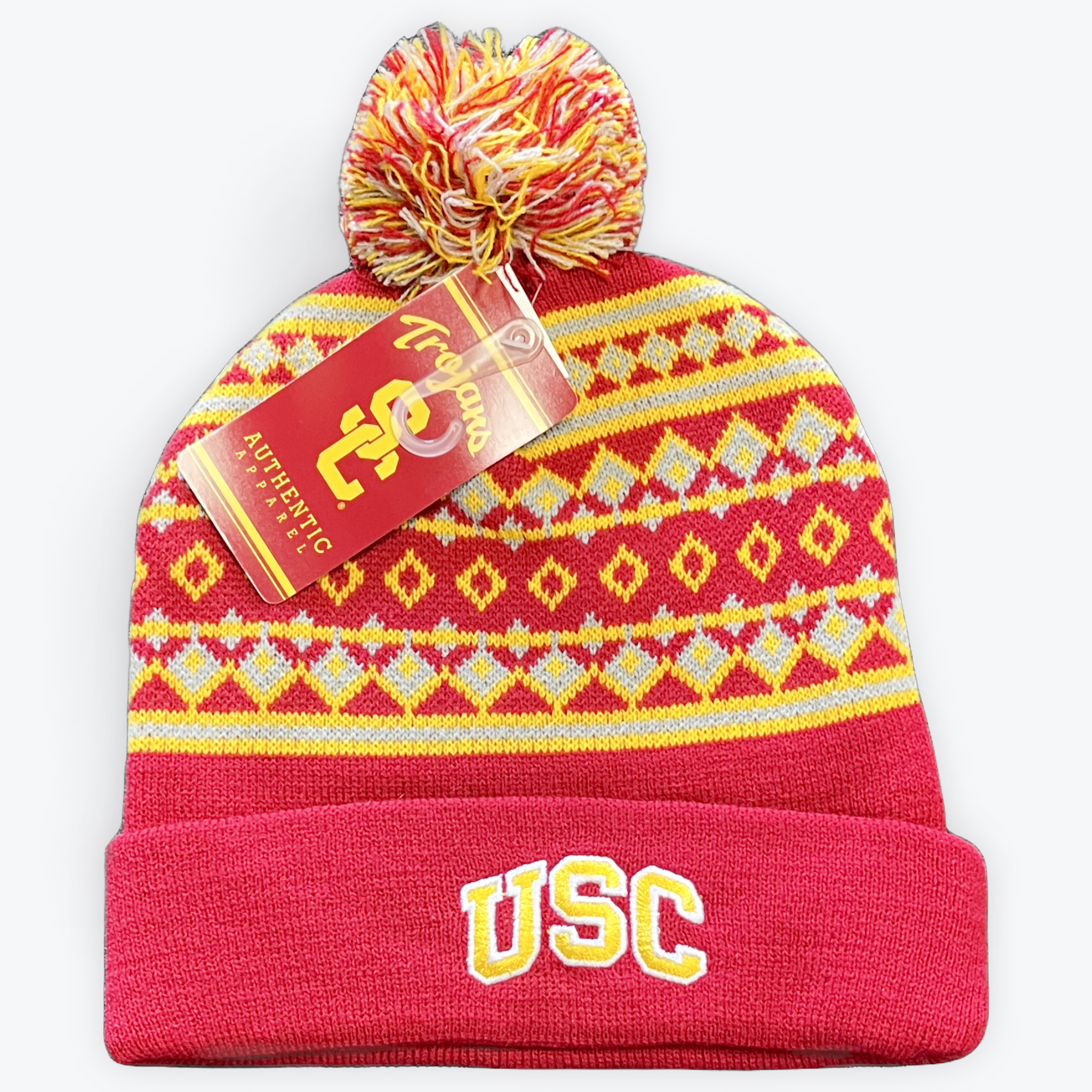 USC Trojans Red Cuffed Pom Beanie