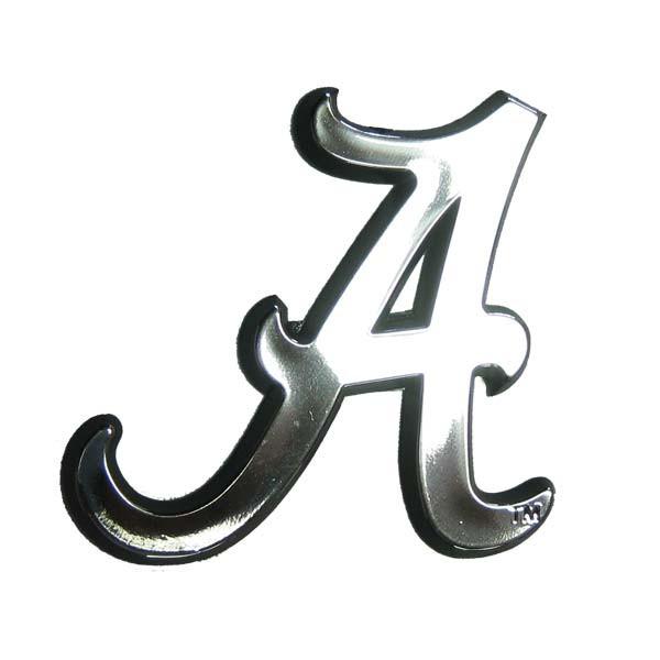 Alabama Crimson Tide Silver Auto Emblem