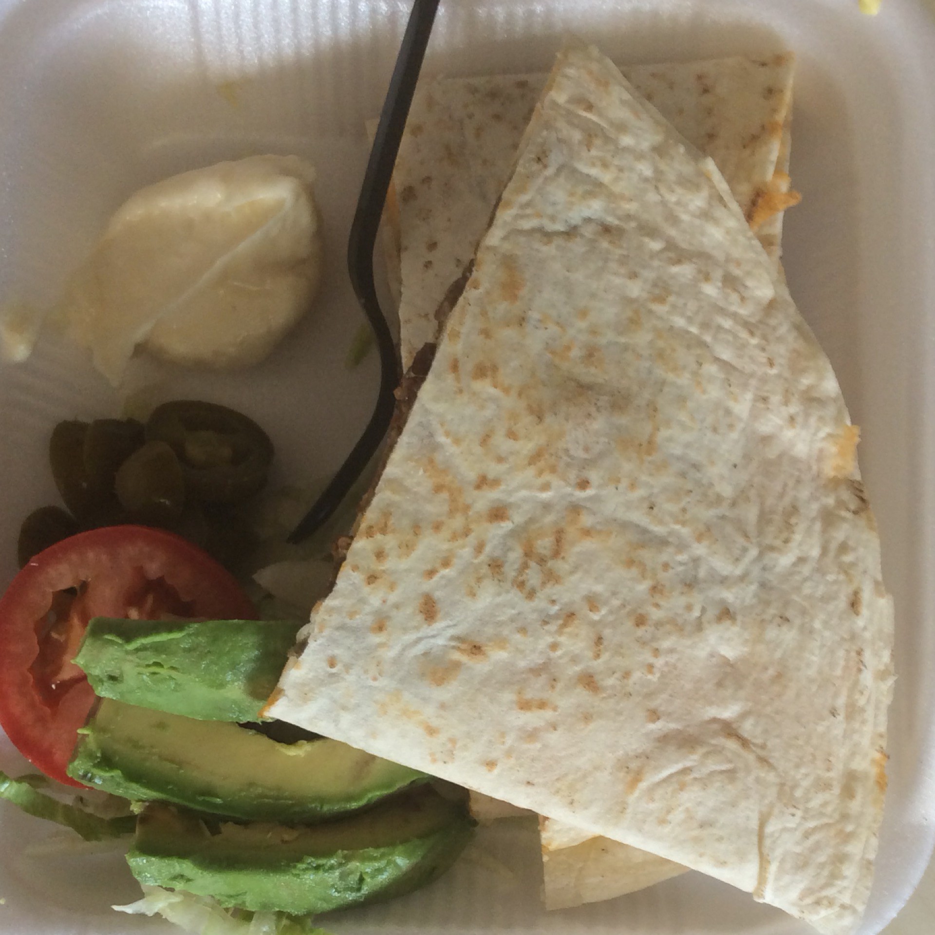 Quesadilla de Pollo - Chicken Quesadilla from Tacos del Valle
