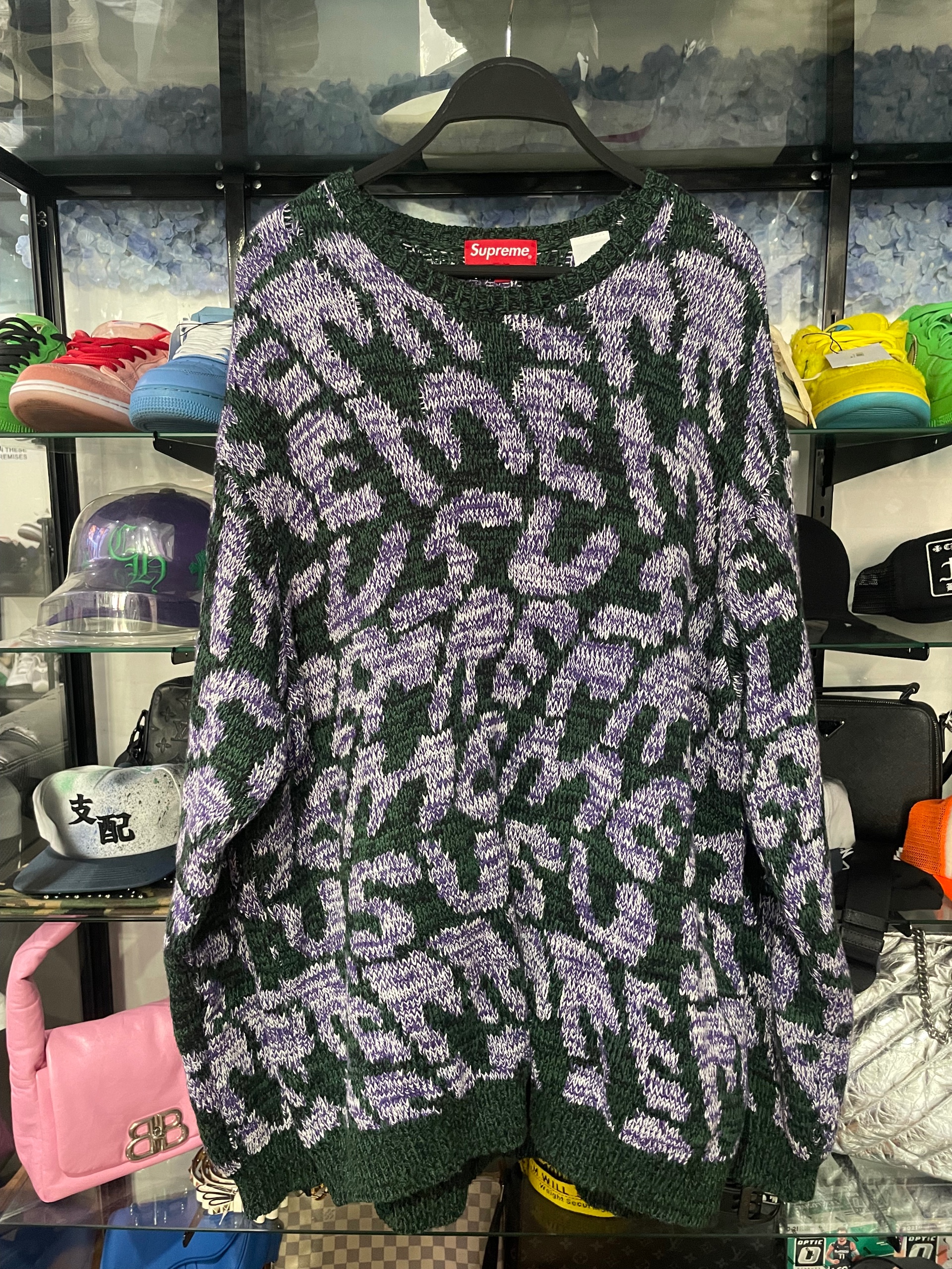 Supreme stacked sweater in green size XL (used)
