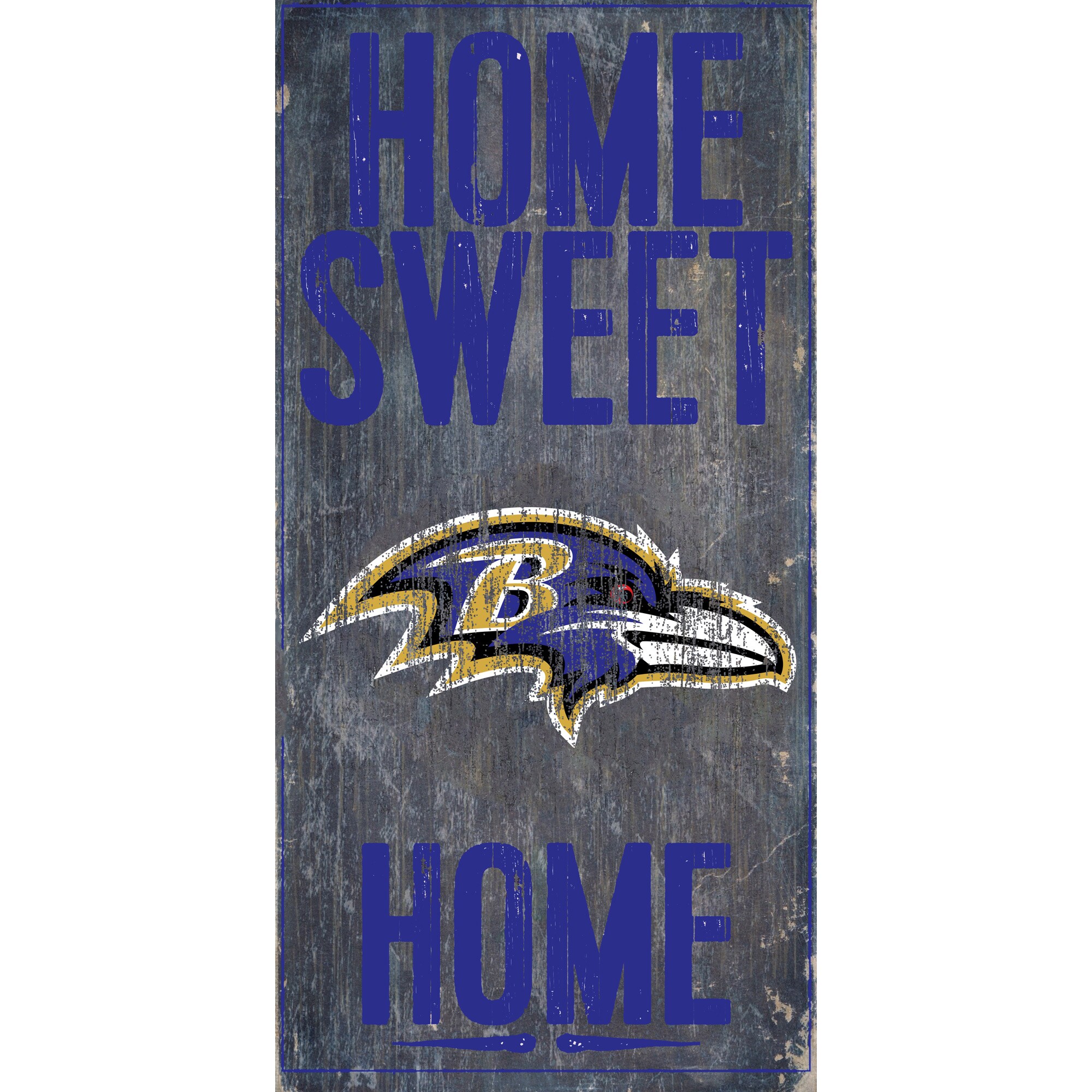Baltimore Ravens Wood Home Sweet Home Sign 6x12"