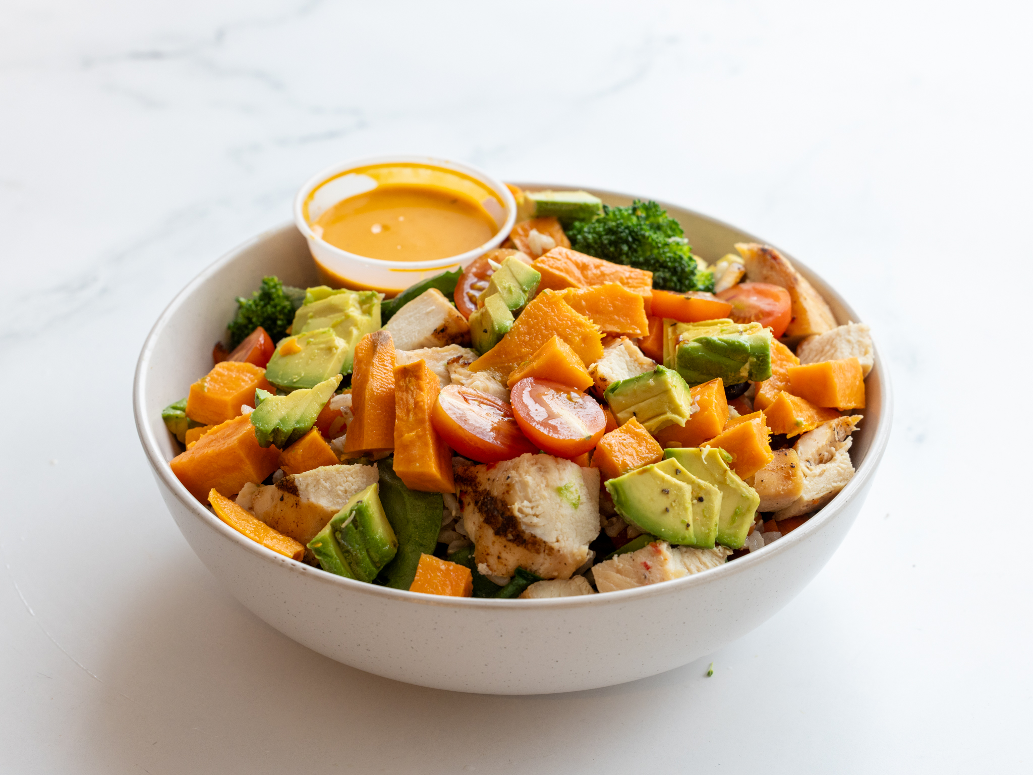 Vibrant grains + *chicken bowl