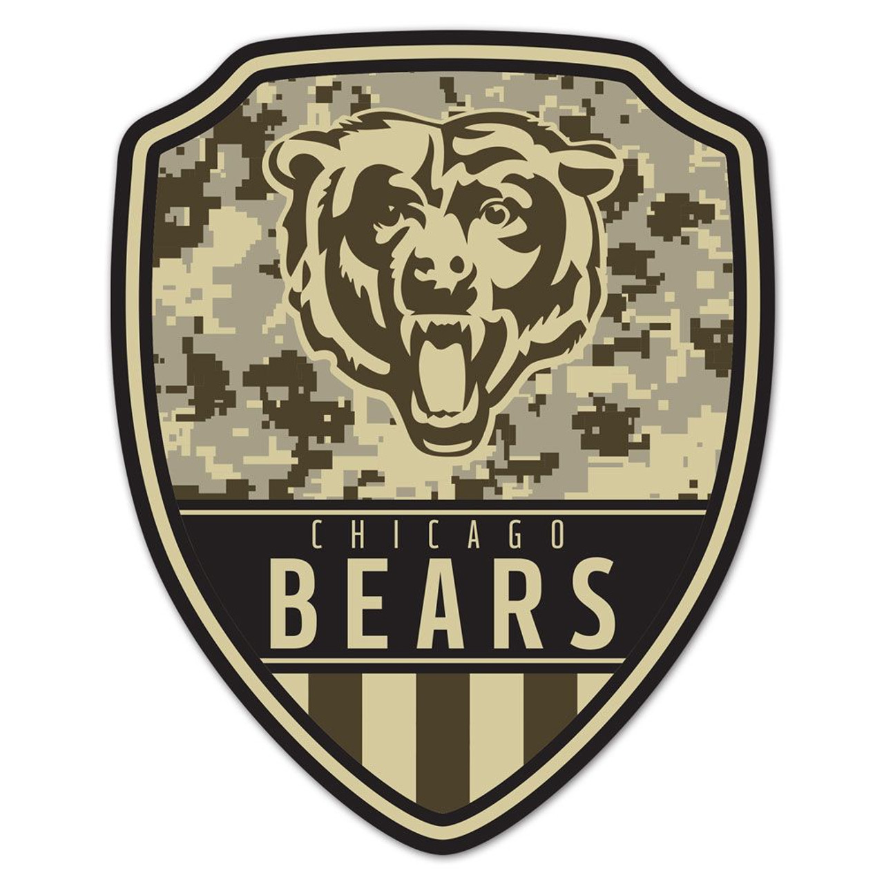 Chicago Bears Wood Shield Shaped Sign - 11x14"