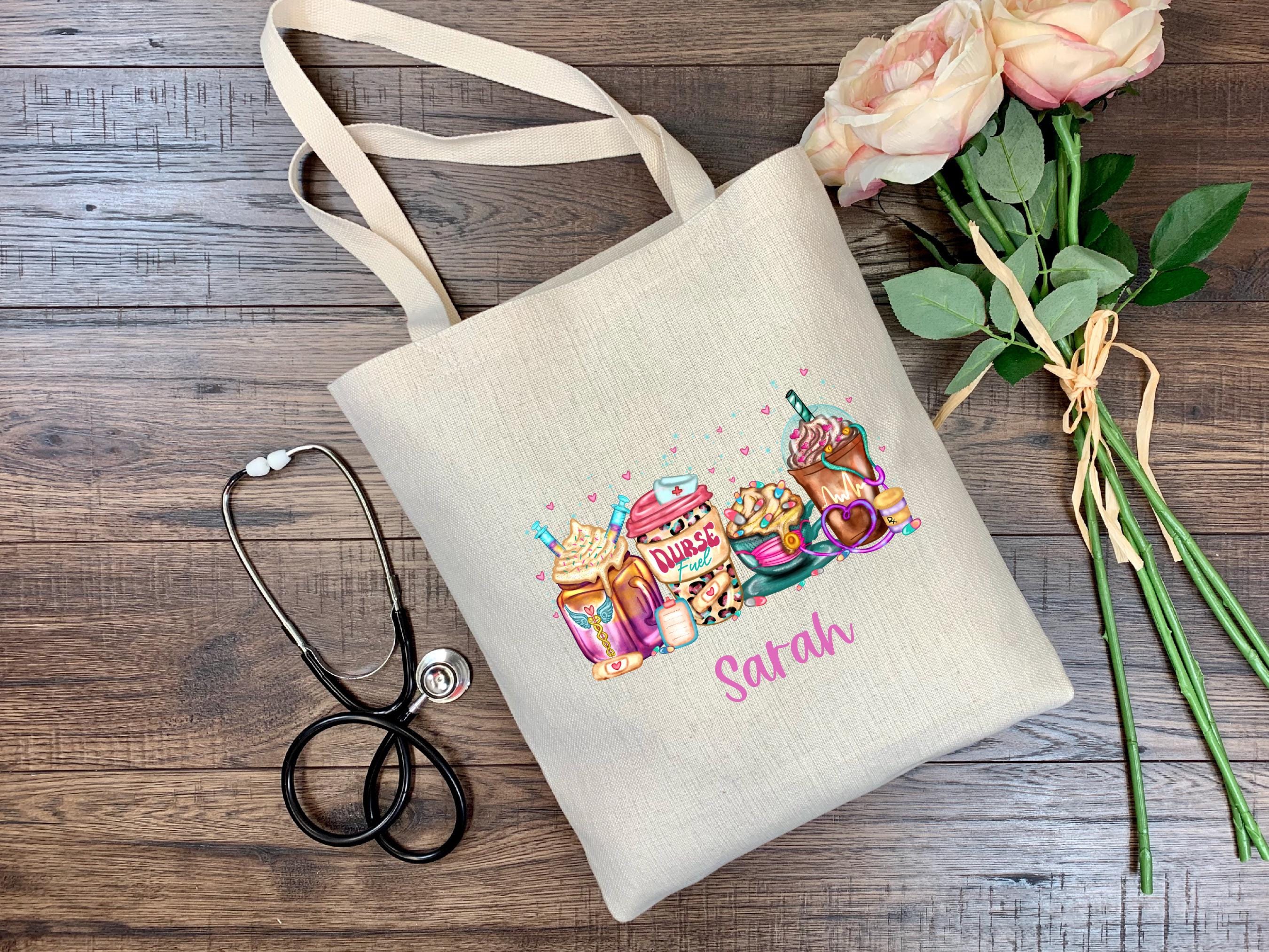 Medical Coffee Tote Bag | Pink and Purple | Medical Gift | Nurse