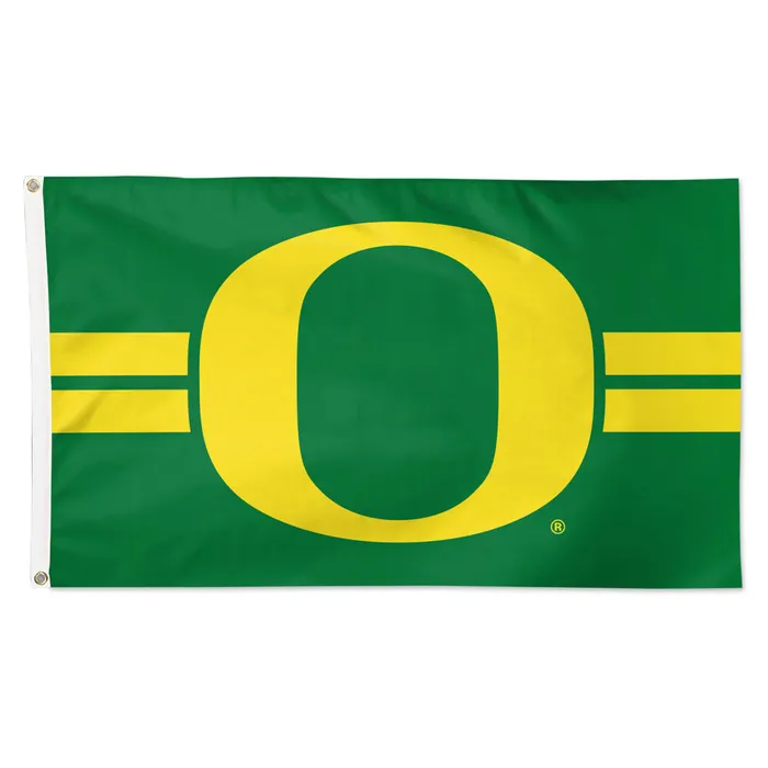 Oregon Ducks Deluxe Green Horizontal Stripes Flag 3x5'