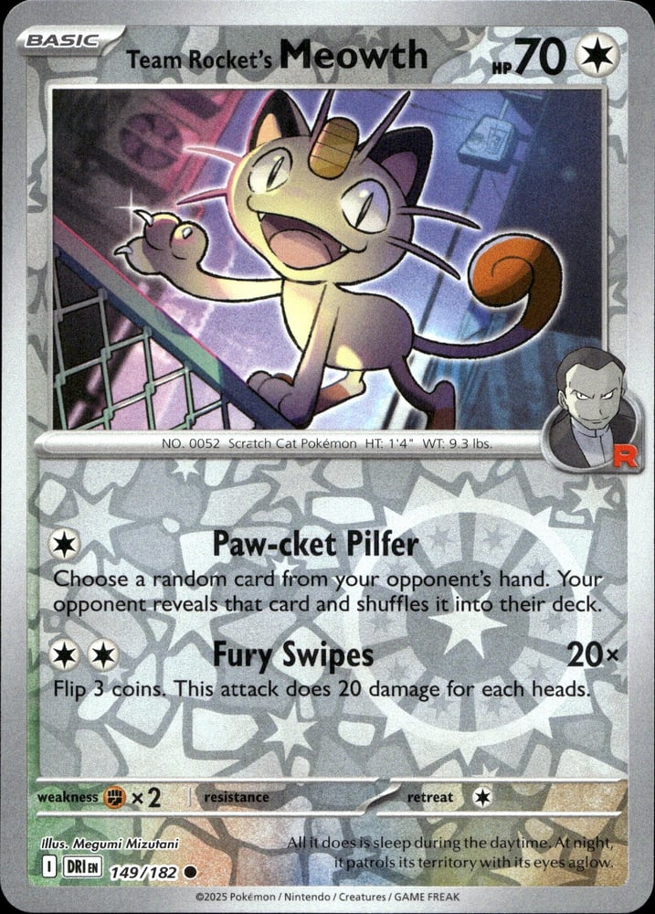 Team Rocket's Meowth - SV10 149/182