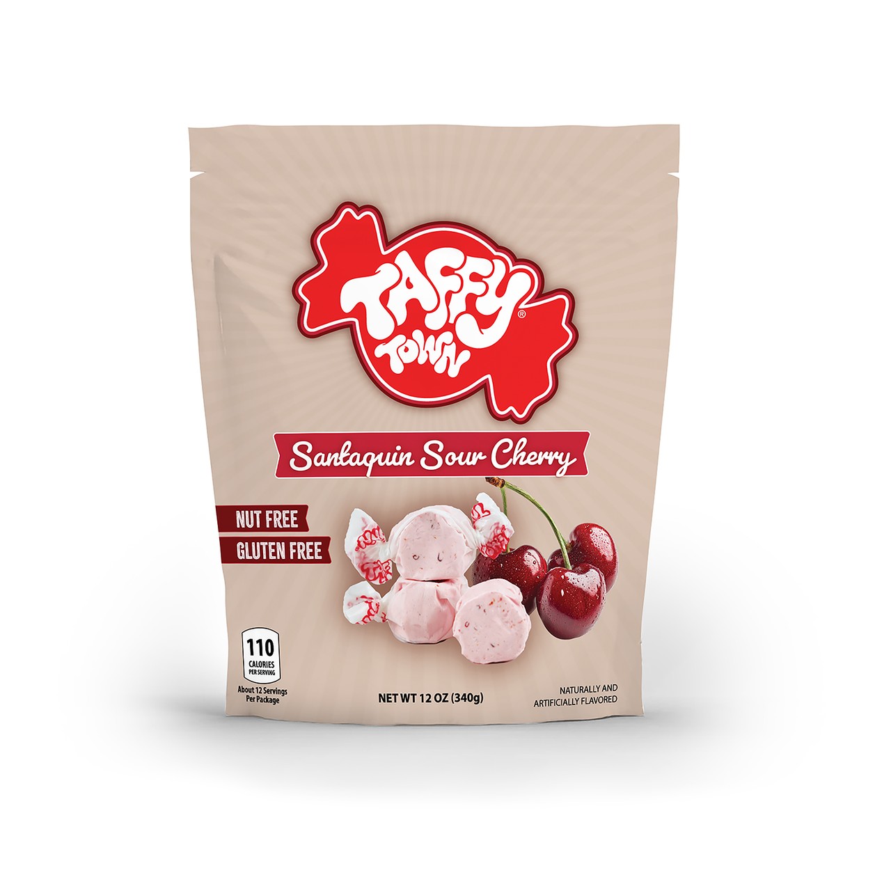 Taffy Town Limited Edition Salt Water Taffy Santaquin Sour Cherry 12oz 8 Pack