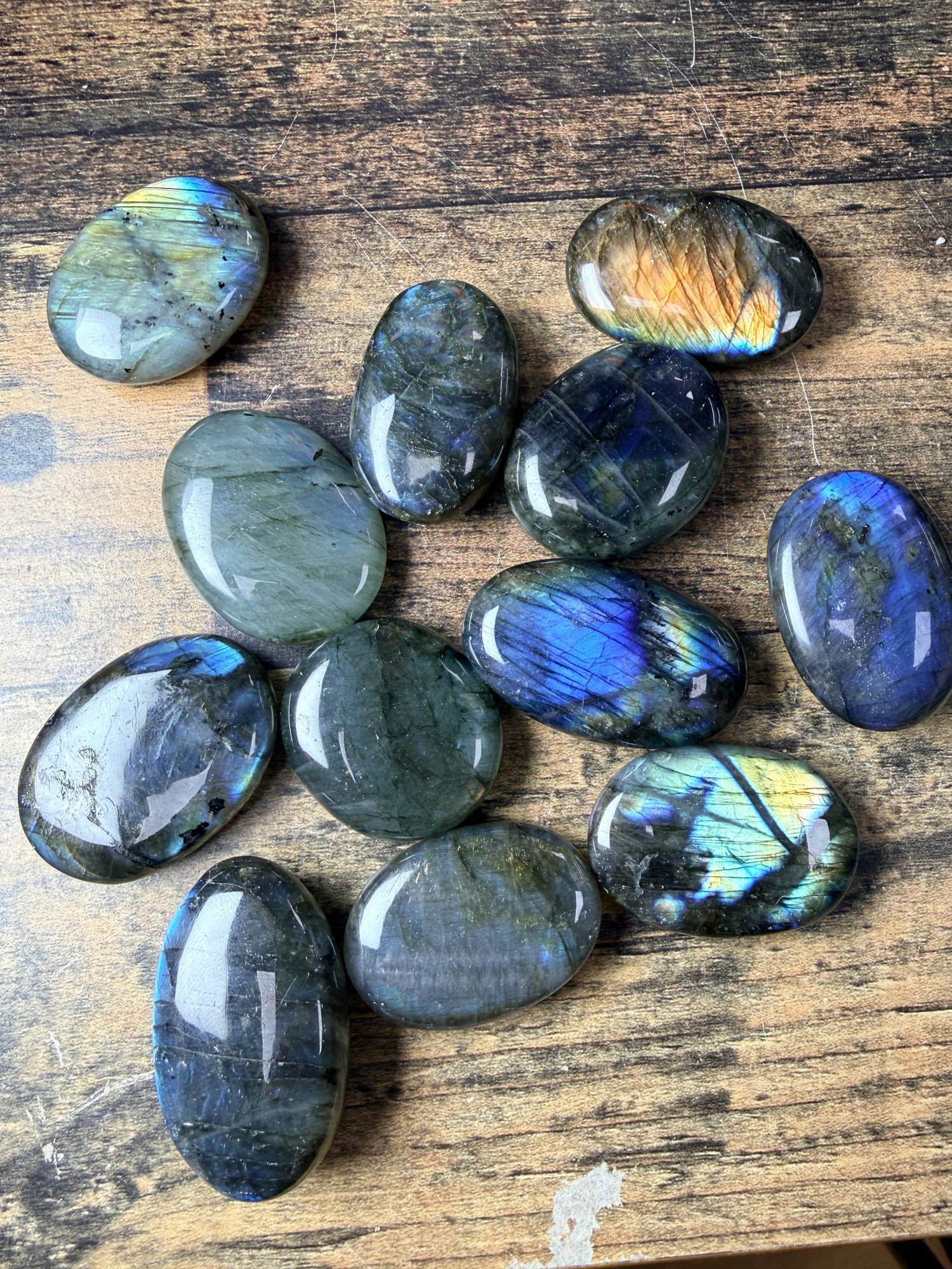 Galets en Labradorite - 30gr - 4,5x3 cm — stock Valence