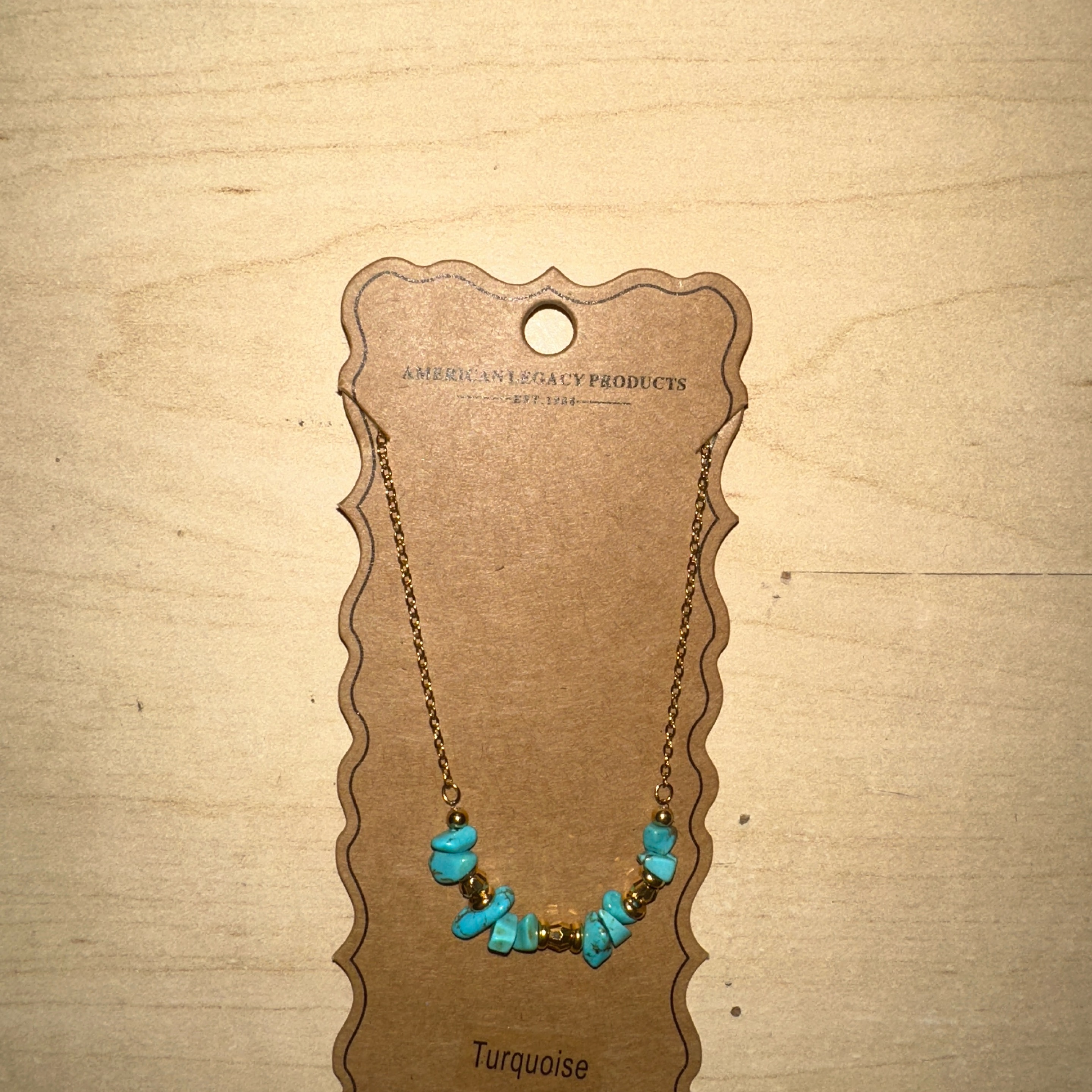 18K gld/s steel rough stone necklace