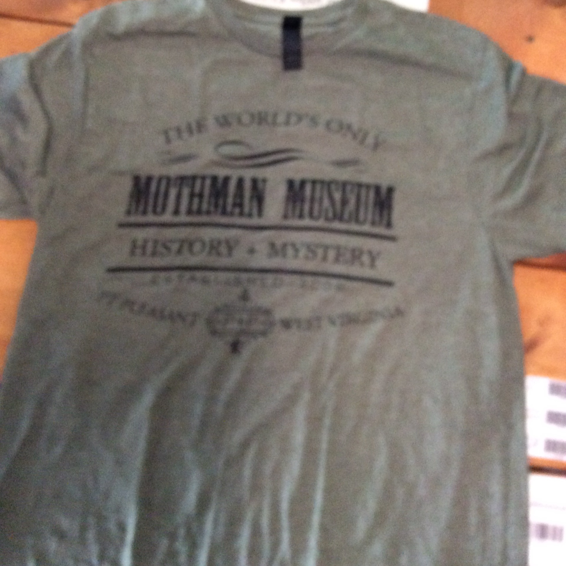 Vintage Mothman Museum Logo TS Army Green