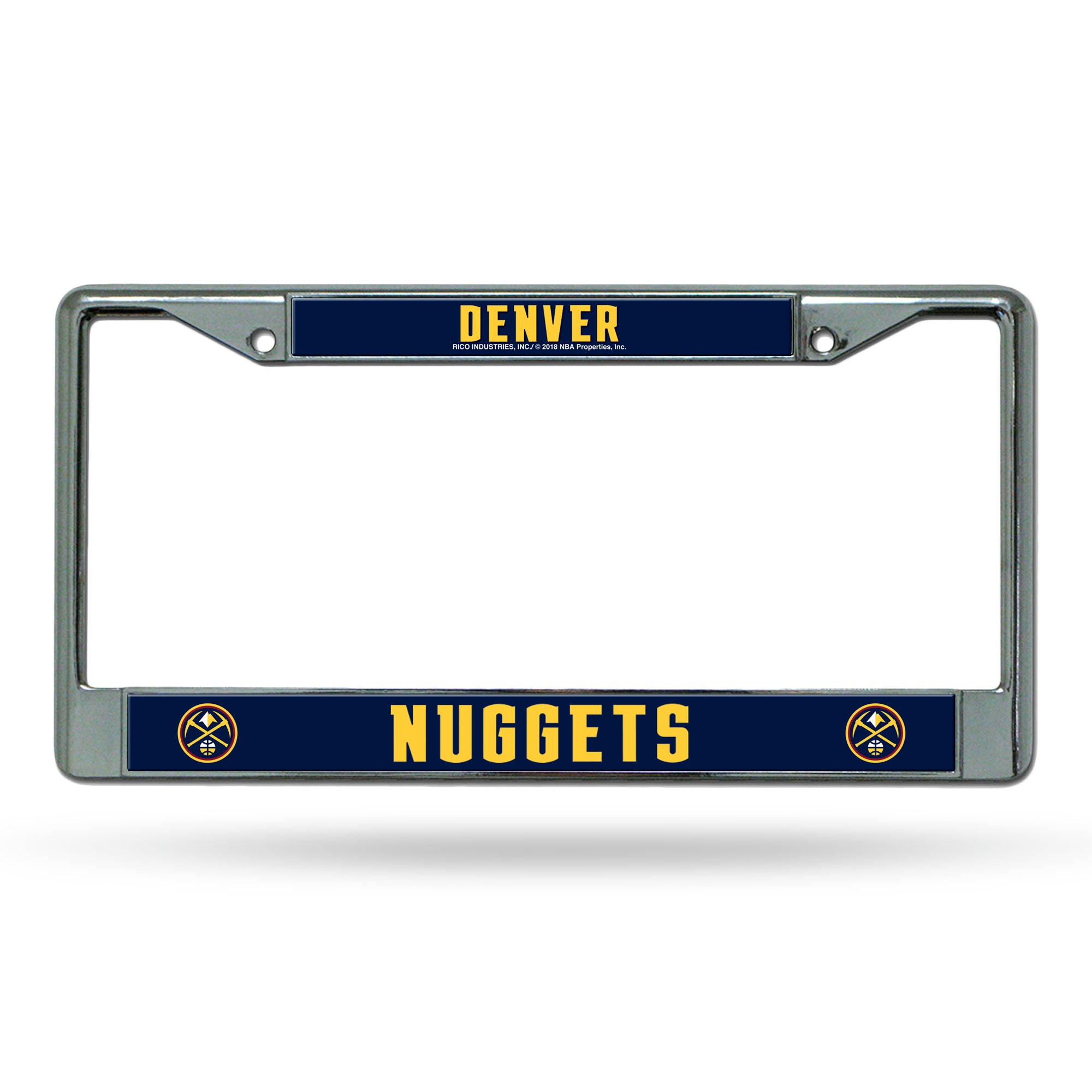 Denver Nuggets Chrome License Plate Frame