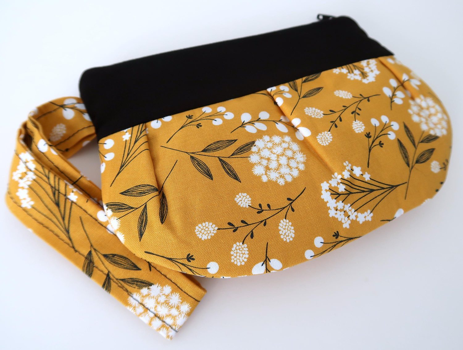 Pleated Wristlet – Mustard Woodland, photo 5 of 5
