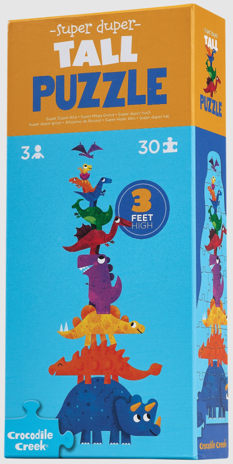 Crocodile Creek 30 Piece Super Duper Tall Puzzle | Dinosaur
