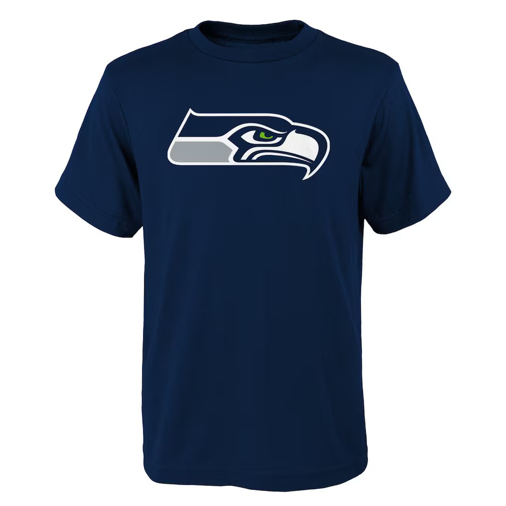 Seattle Seahawks Navy Blue Kids Primary Logo Shirt