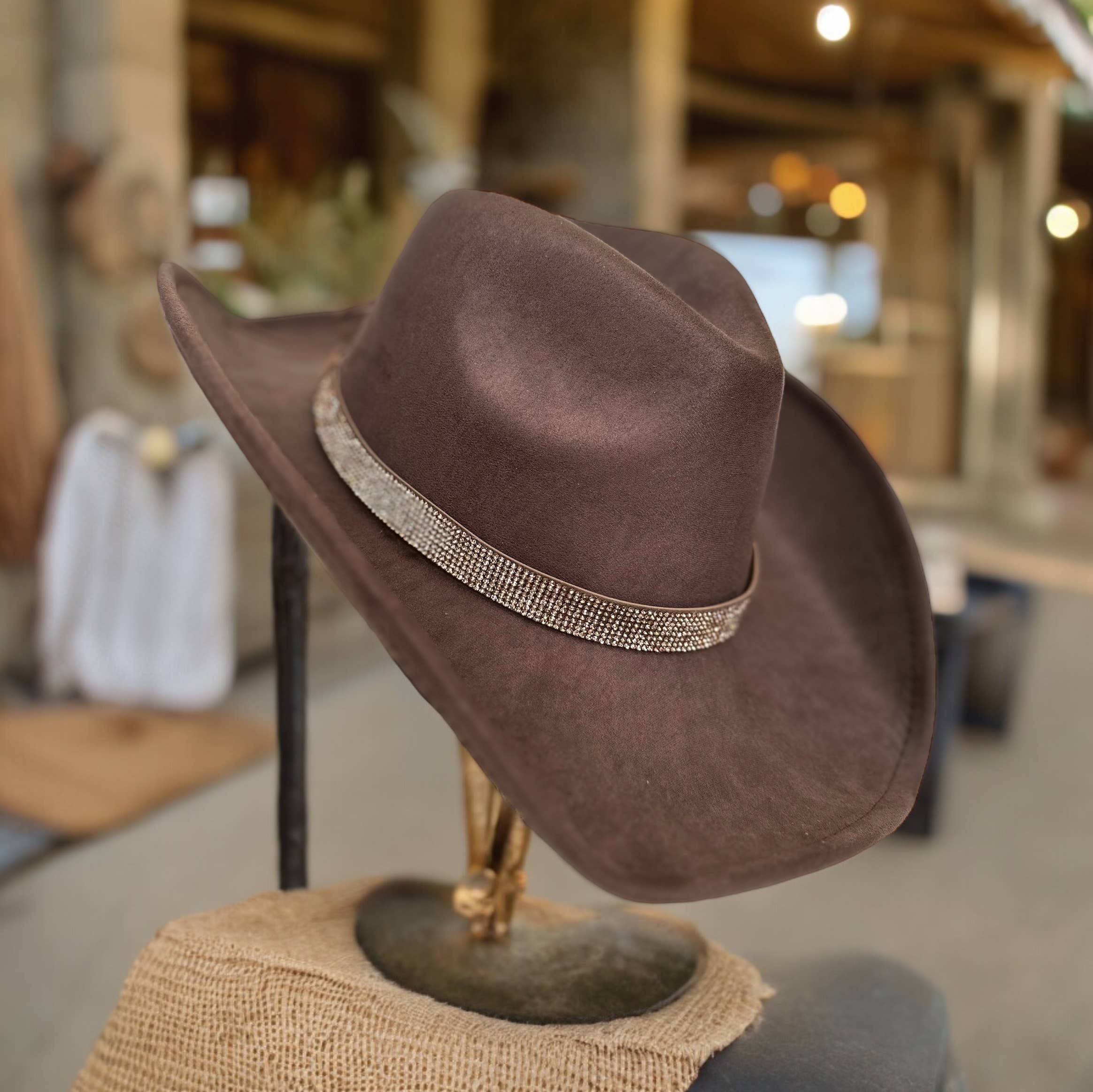 Cowgirl Rhinestone Hat Tie Band