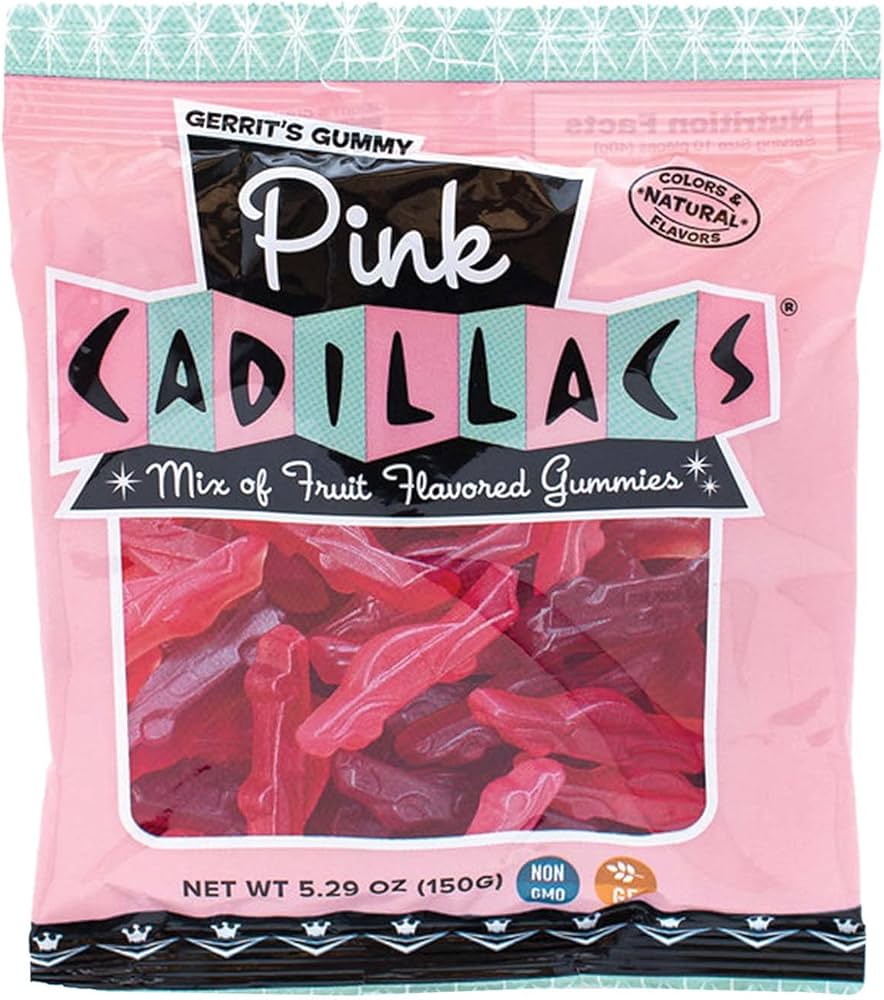 Gerrit's Pink Cadillacs Gummy Candy 5.2 oz 12 ct Turkish
