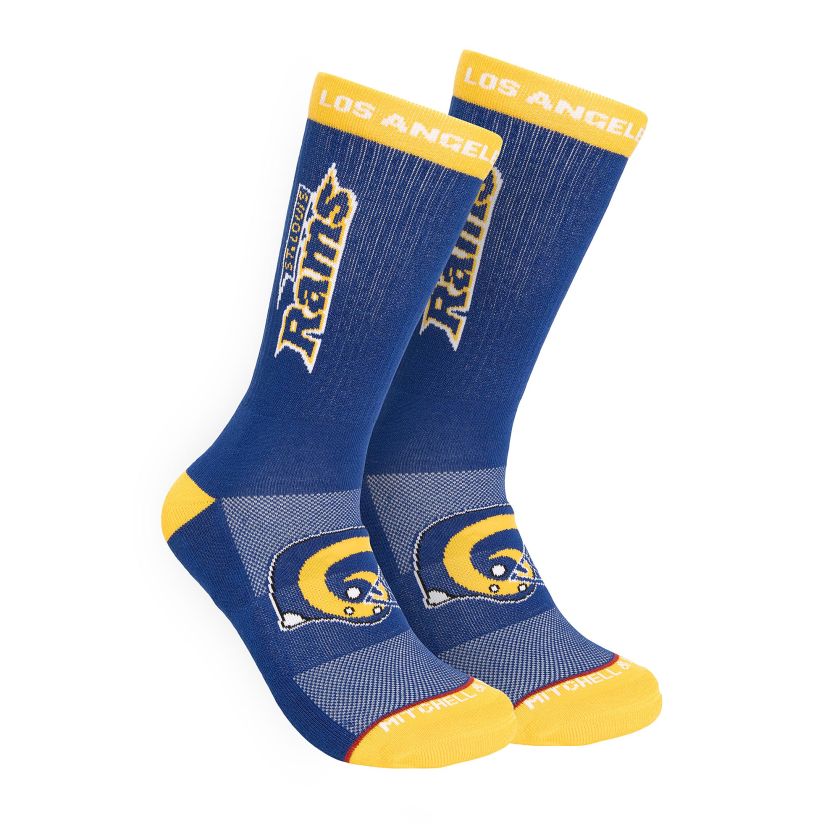 Los Angeles Rams Retro Mitchell and Ness Kickoff Crew Socks