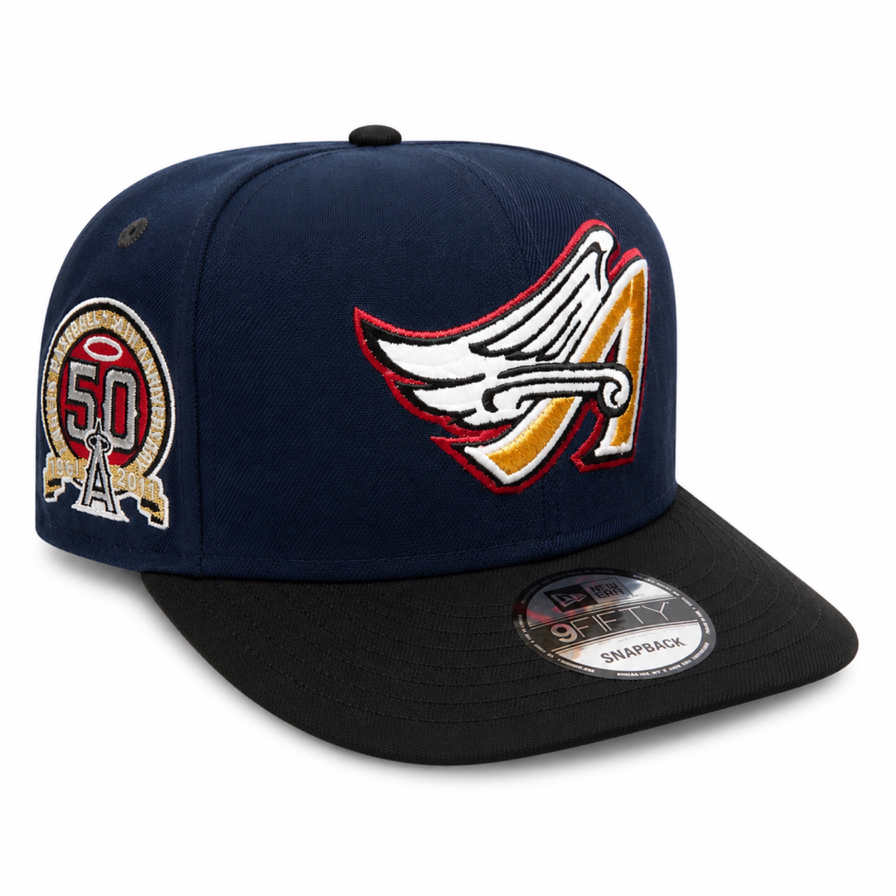 Anaheim Angels 1997 New Era 9FORTY 50th Anniversary Navy/Black Snapback Hat