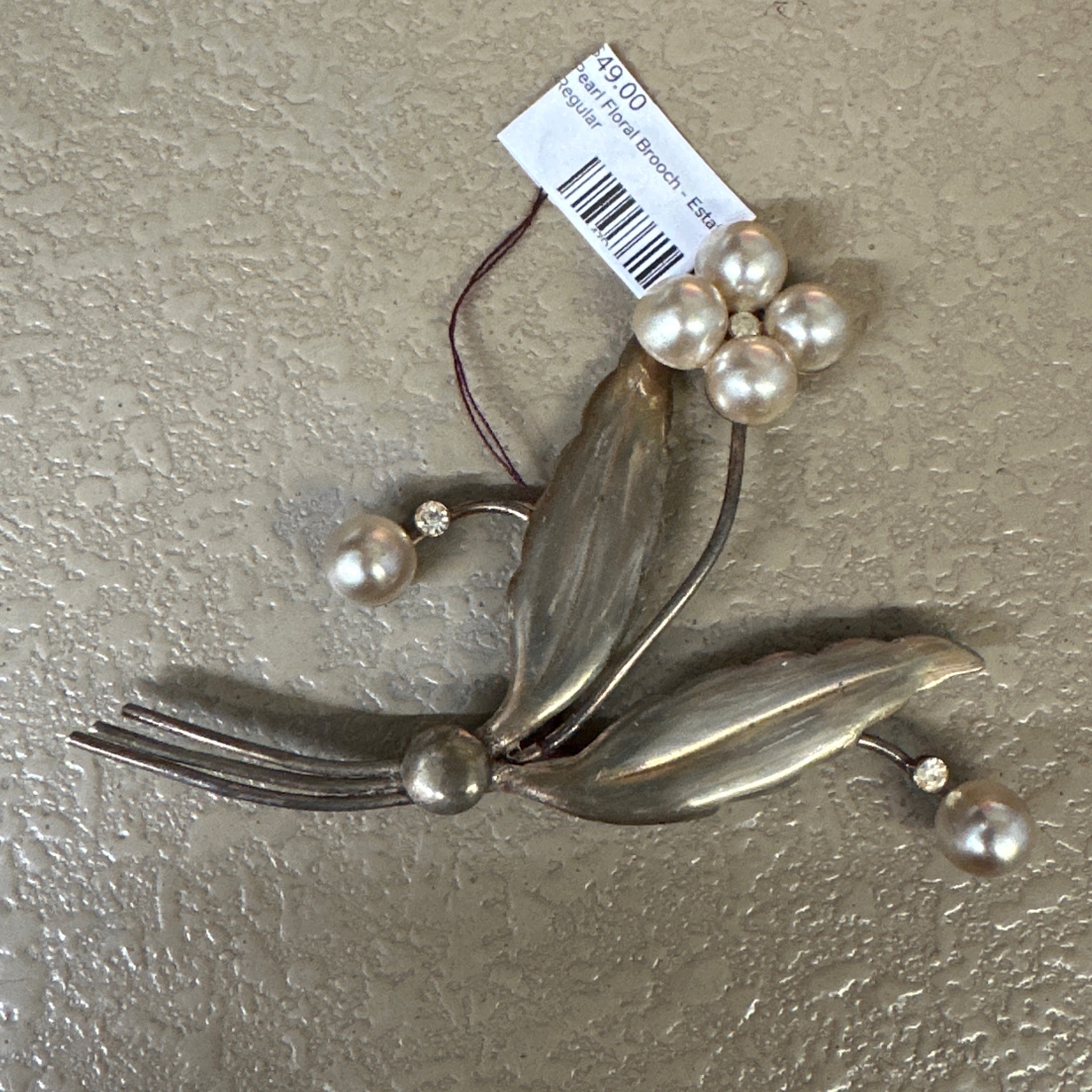 Pearl Floral Brooch - Estate Jewelry