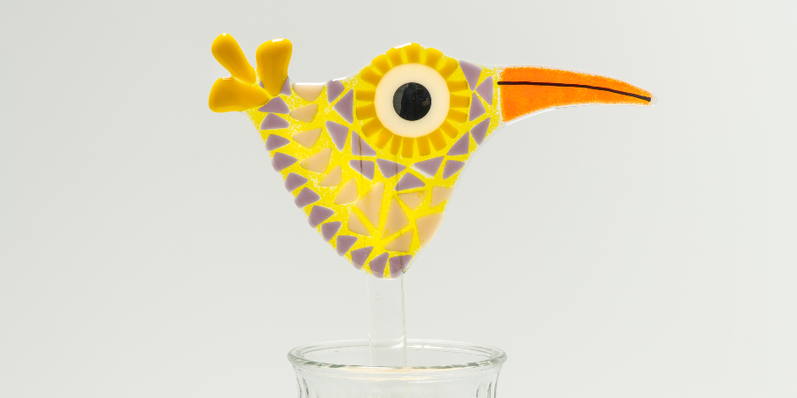 Workshop: Glass fusing to create 2 Funky birds