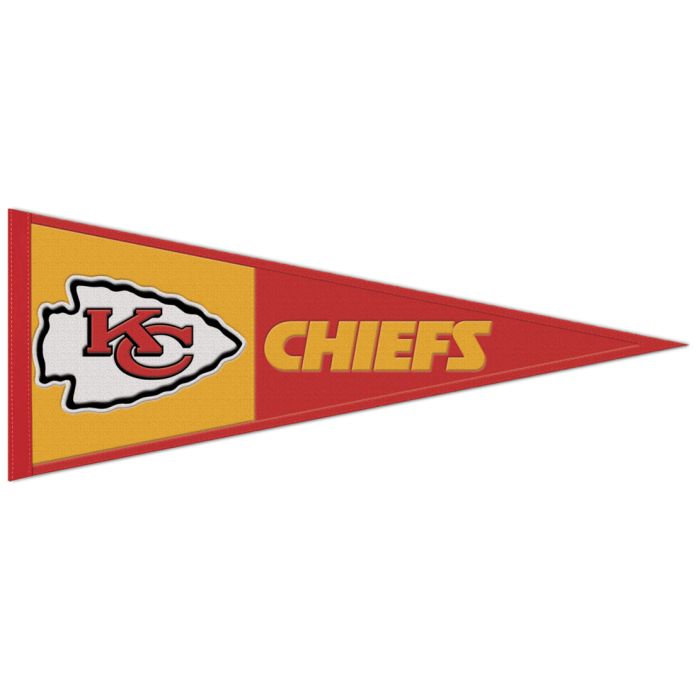 Kansas City Chiefs Embroidered Wool Logo Pennant 13x32"