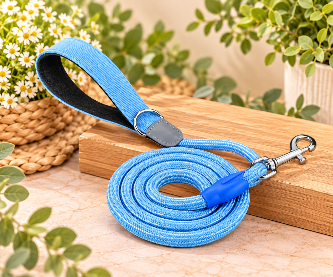 Blue leash