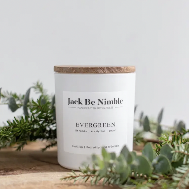 Evergreen & Christmas Scented Soy Candle