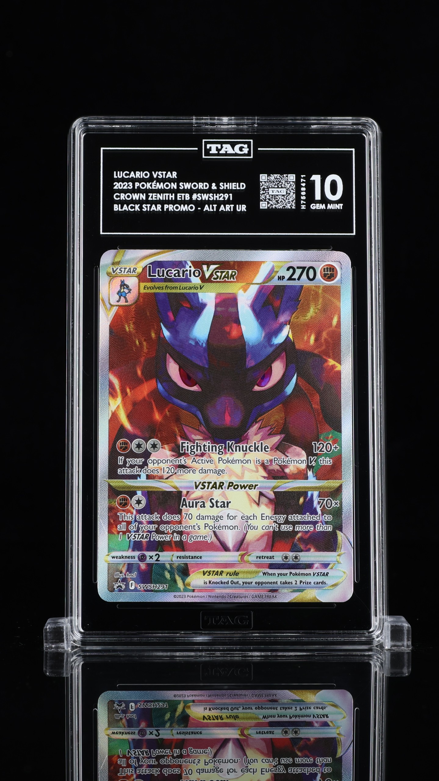 Lucario VSTAR TAG 10 2023 POKÉMON SWORD & SHIELD BLACK STAR PROMOS #SWSH291