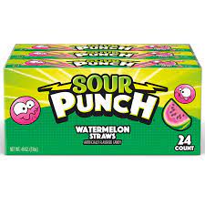 Sour Punch Watermelon Straws 24 Count