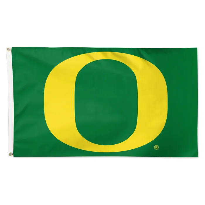 Oregon Ducks Deluxe Green Primary Logo Flag 3x5'