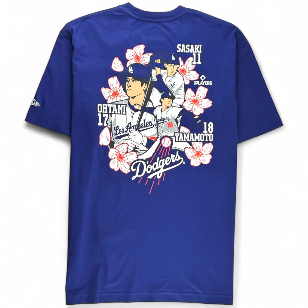 Los Angeles Dodgers New Era Tokyo Series Cherry Blossom 2-Sided Shirt