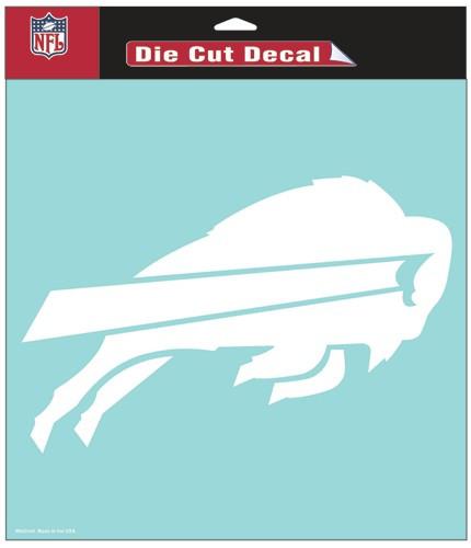 Buffalo Bills White Perfect Cut Decal 8x8"