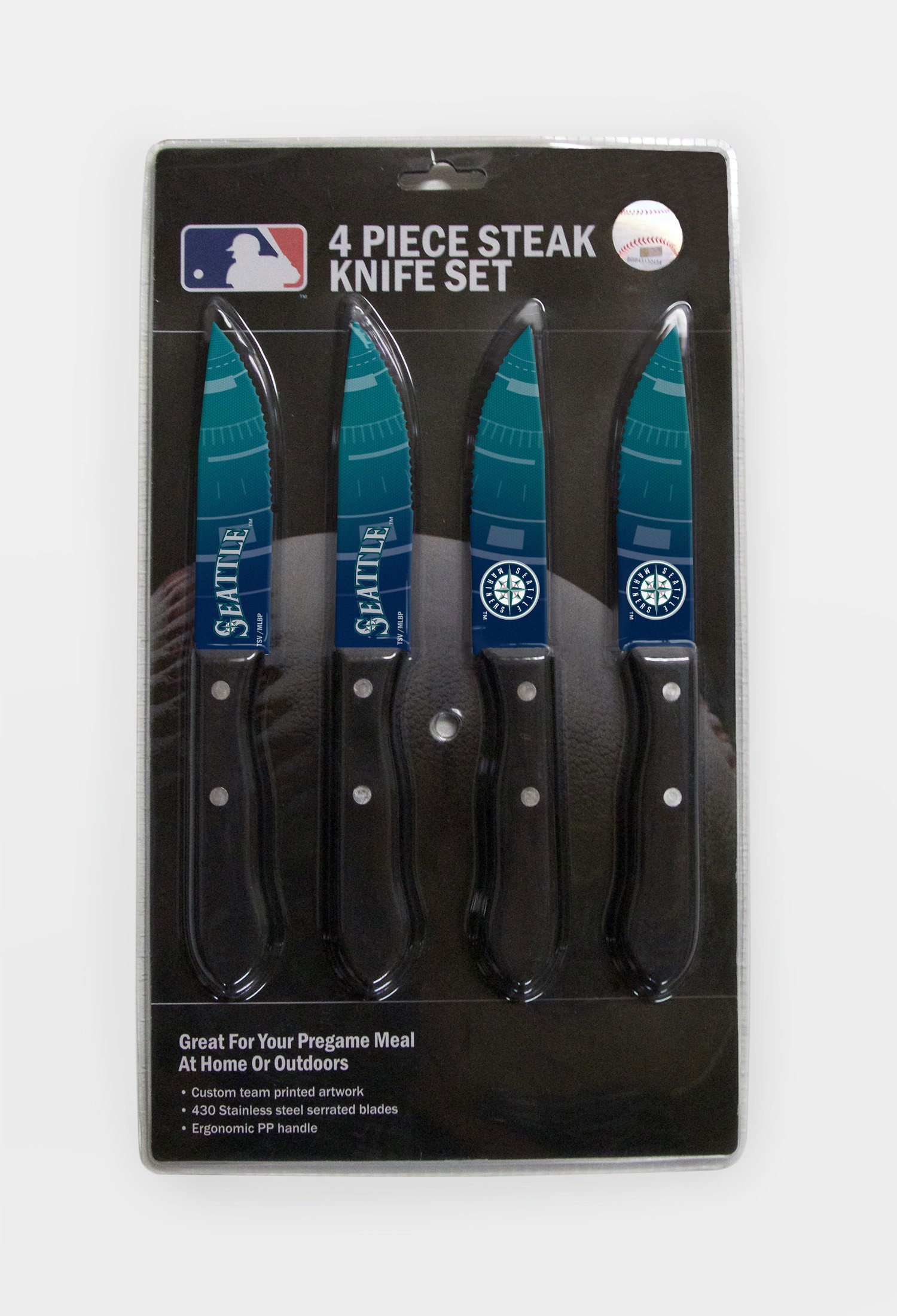 Seattle Mariners Steak Knife 4 Pack Set
