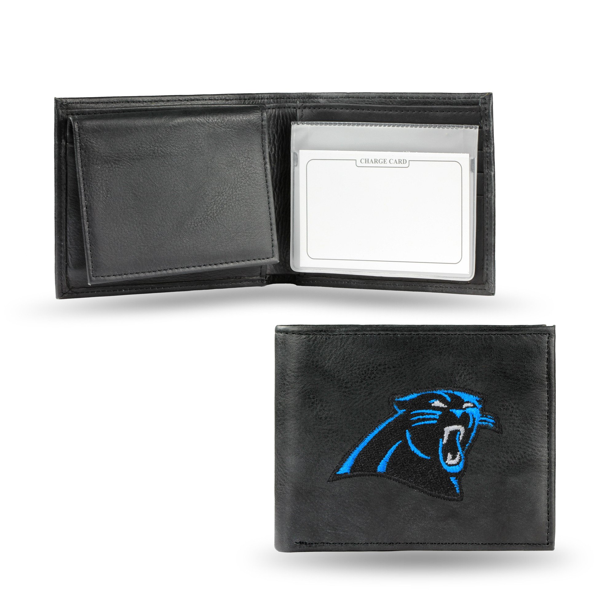 Carolina Panthers Embroidered Leather Bi-Fold Wallet