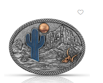 Desert Moon Cactus Attitude Buckle